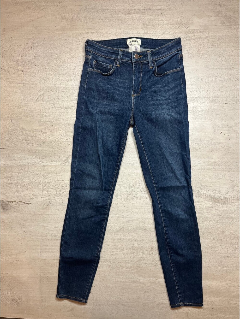 L'AGENCE Women's Skinny Jeans Size 24 Dark Blue Denim